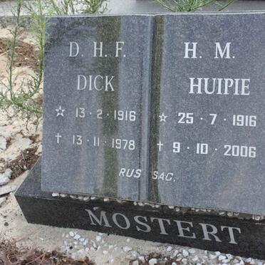 MOSTERT D.H.F. 1916-1978 &amp; H.M. 1916-2006