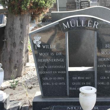 MÜLLER Willie 1905-1973 &amp; Bessie 1912-1993