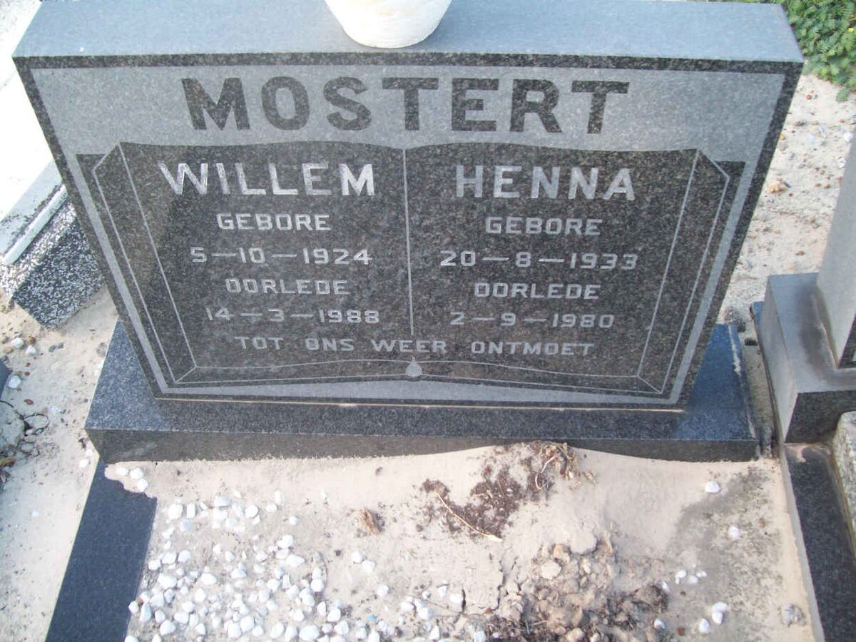MOSTERT Willem 1924-1988 &amp; Henna 1933-1980