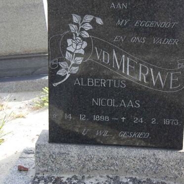 MERWE Albertus Nicolaas, v.d. 1898-1973