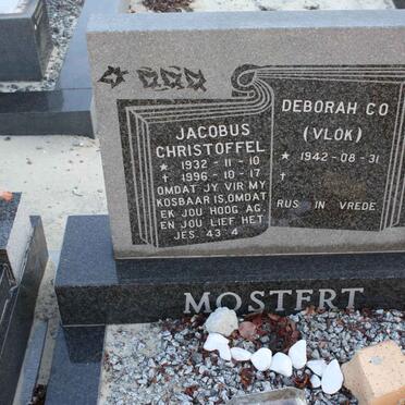 MOSTERT Jacobus Christoffel 1932-1996 &amp; Debora O.C. 1942-