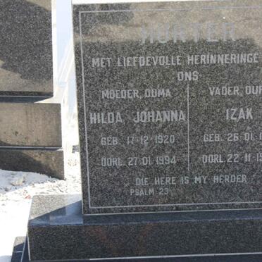 NORTIER Izak 1921-1996 &amp; Hilda Johanna 1920-1994