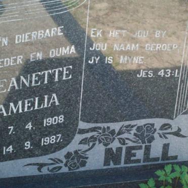 NELL Jeanette Amelia 1908-1987