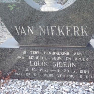 NIEKERK Louis Gideon, van 1963-1984