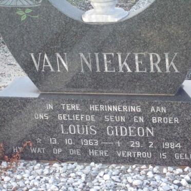 NIEKERK Louis Gideon, van 1963-1984