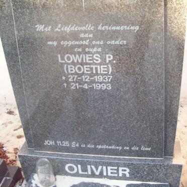 OLIVIER Lowies P. 1937-1993