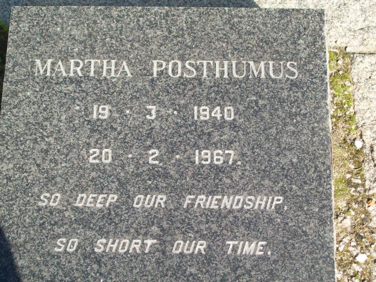 POSTHUMUS Martha 1940-1967