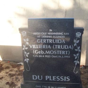 PLESSIS Gertruida Villieria, du nee MOSTERT 1923-1993