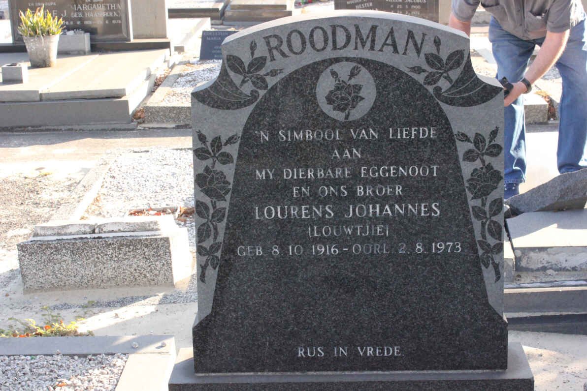 ROODMAN Lourens Johannes 1916-1973