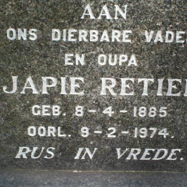RETIEF Japie 1885-1974