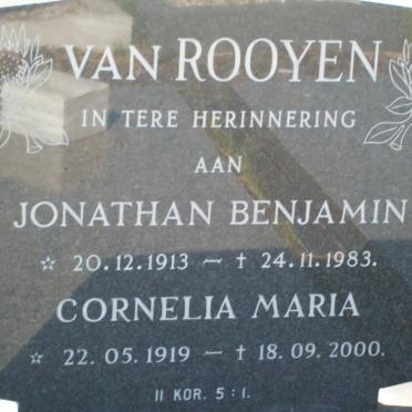 ROOYEN Jonathan Benjamin, van 1913-1983 &amp; Cornelia Maria 1919-2000