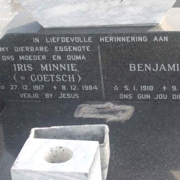 ROUX Benjamin 1918-1995 &amp; Iris Minnie GOETSCHE 1917-1984