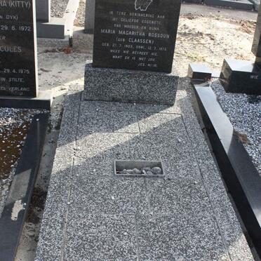 ROSSOUW Marie Magritha nee CLAASEN 1903-1972 :: ROSSOUW Anna Theresa nee UYS 1941-1975