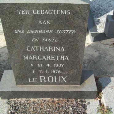 ROUX Catharina Margaretha, le 1937-1978