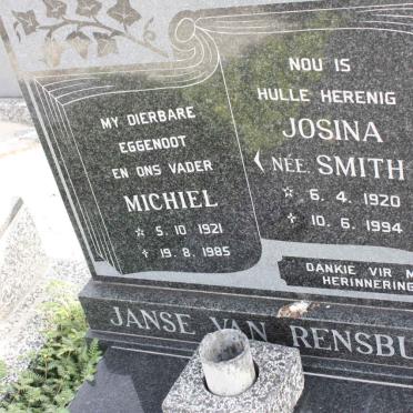 RENSBURG Michiel, Janse van 1921-1985 &amp; Josina SMITH 1920-1994