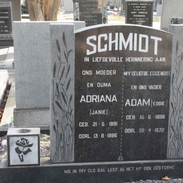 SCHMIDT Adam 1896-1972 &amp; Adriana 1891-1986