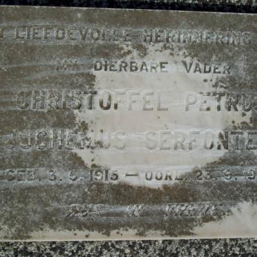 SERFONTEIN Christoffel Petrus Jochemus 1915-1974