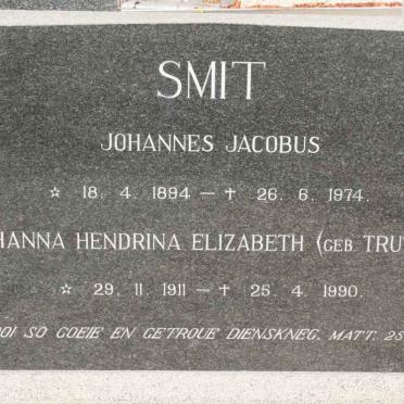 SMIT Johannes Jacobus 1894-1974 &amp; Johanna Hendrina Elizabeth TRUTER 1911-1990