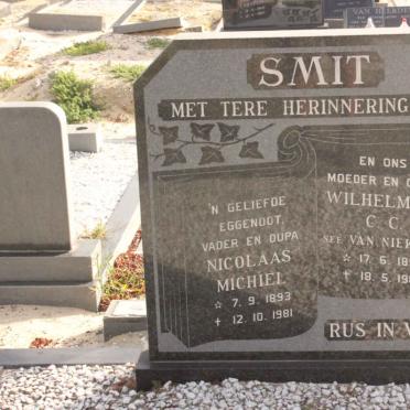 SMIT Nicolaas Michiel 1893-1981 &amp; Wilhelmina C.C. VAN NIEKERK 1897-1987
