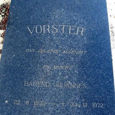 VORSTER Barend Johannes 1930-1972