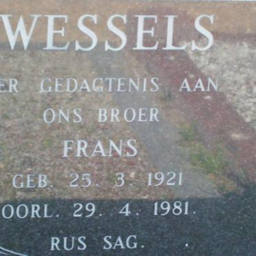 WESSELS Frans 1921-1981
