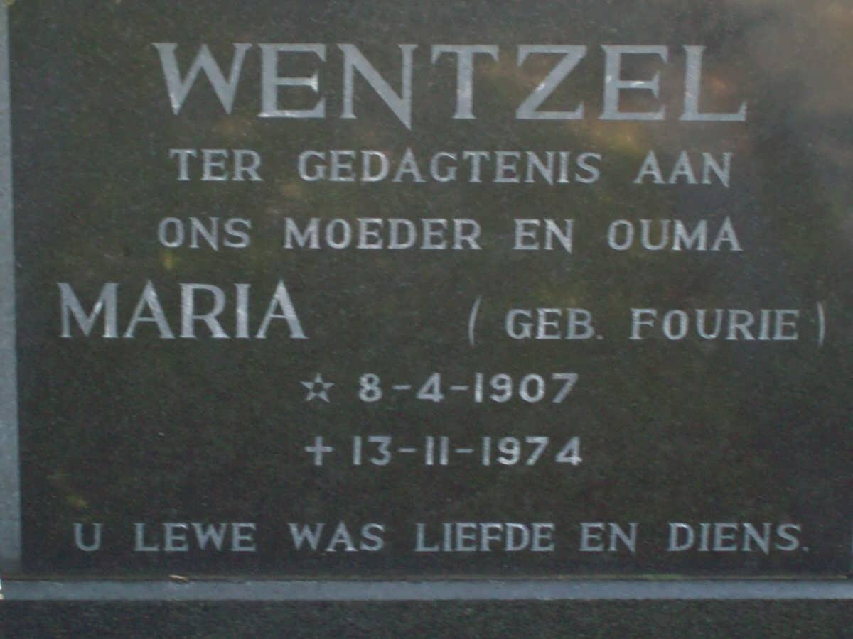 WENTZEL Maria nee FOURIE 1907-1974