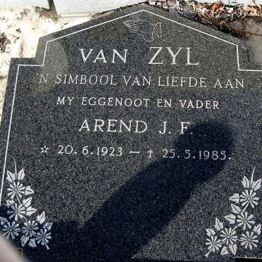 ZYL Arend J.F., van 1923-1985