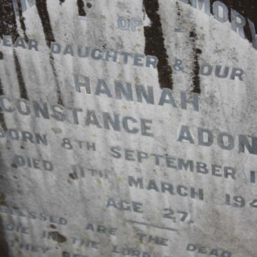 ADONIS Hannah Constance 1914-1942