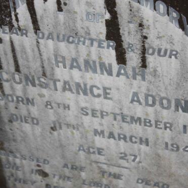ADONIS Hannah Constance 1914-1942