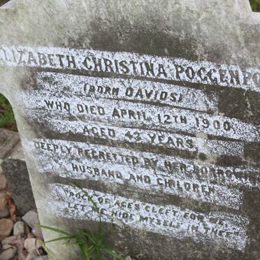 POGGENPOEL Elizabeth Christina nee DAVIDS -1900