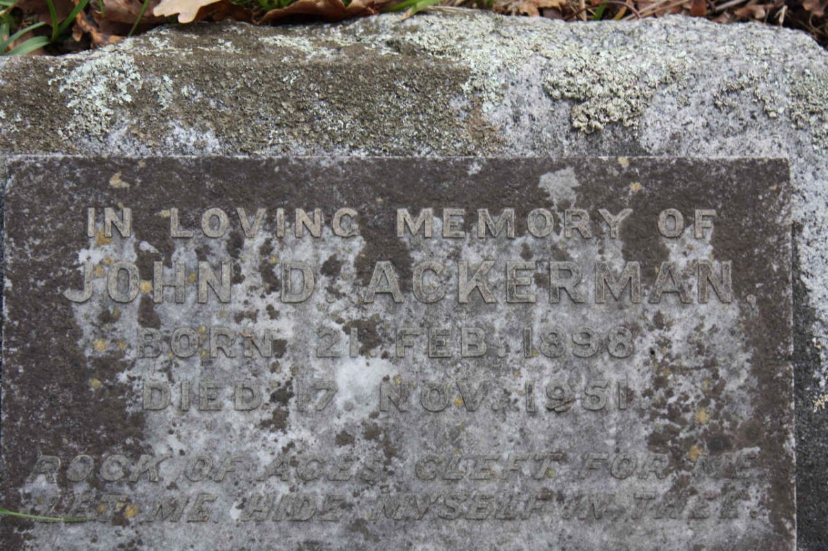 ACKERMAN John D.A. 1898-1951