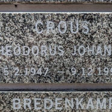 CROUS Theodorus Johannes 1947-1997