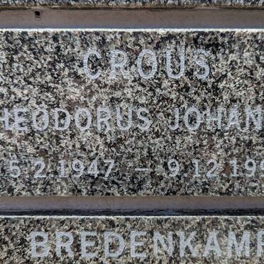CROUS Theodorus Johannes 1947-1997