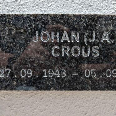 CROUSE Johan J.A. 1943-2017