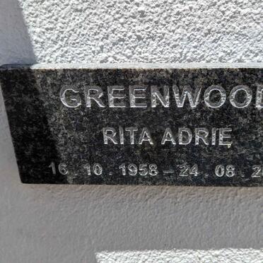 GREENWOOD Rita Adrie 1958-2021