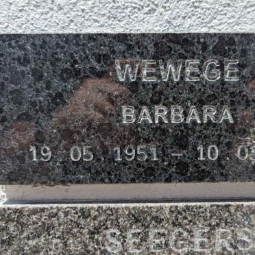WEWEGE Barbara 1951-20??