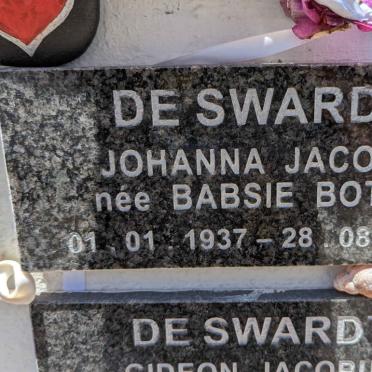 SWARDT Johanna Jacoba, de nee BOTHA 1937-2021