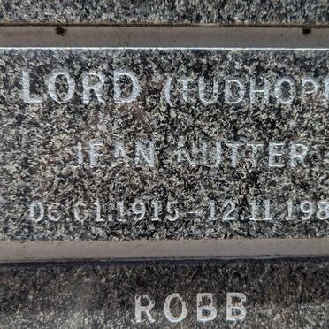 LORD Jean Nutter nee TUDHOPE 1915-1989