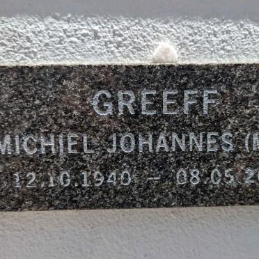 GREEFF Michiel Johannes 1940-2013