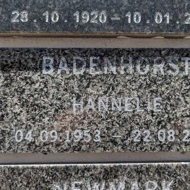 BADENHORST Hannelie 1953-2004