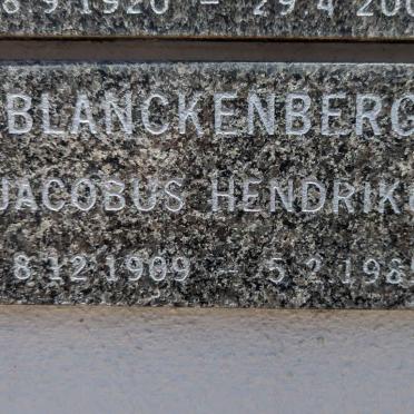 BLANCKENBERG Jacobus Hendrikus 1909-1985