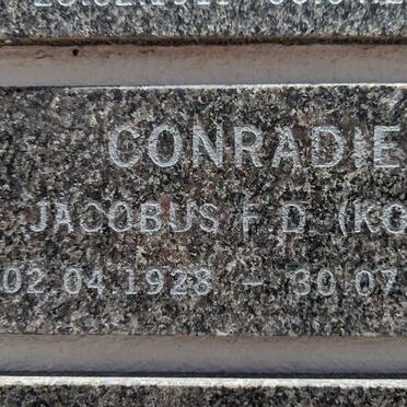 CONRADIE Jacobus F.D. 1928-2013