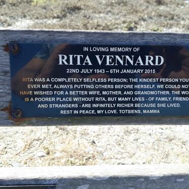 VENNARD Rita 1943-2015