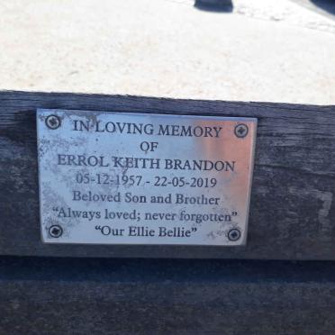 BRANDON Errol Keith 1957-2018