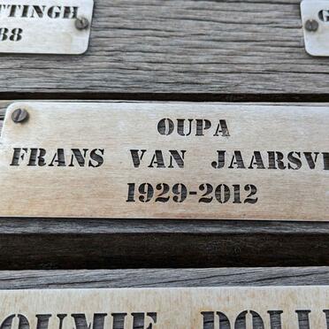JAARSVELD Frans, van 1929-2012