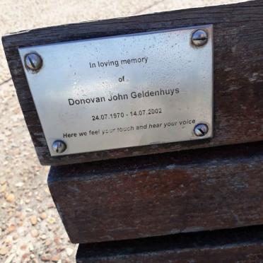 GELDENHUYS Donovan John 1970-2002