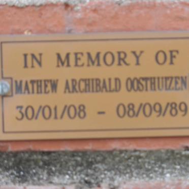 OOSTHUIZEN Mathew Archibald 1908-1989