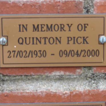 PICK Quinton 1930-2000