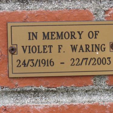 WARING Violet F. 1916-2003
