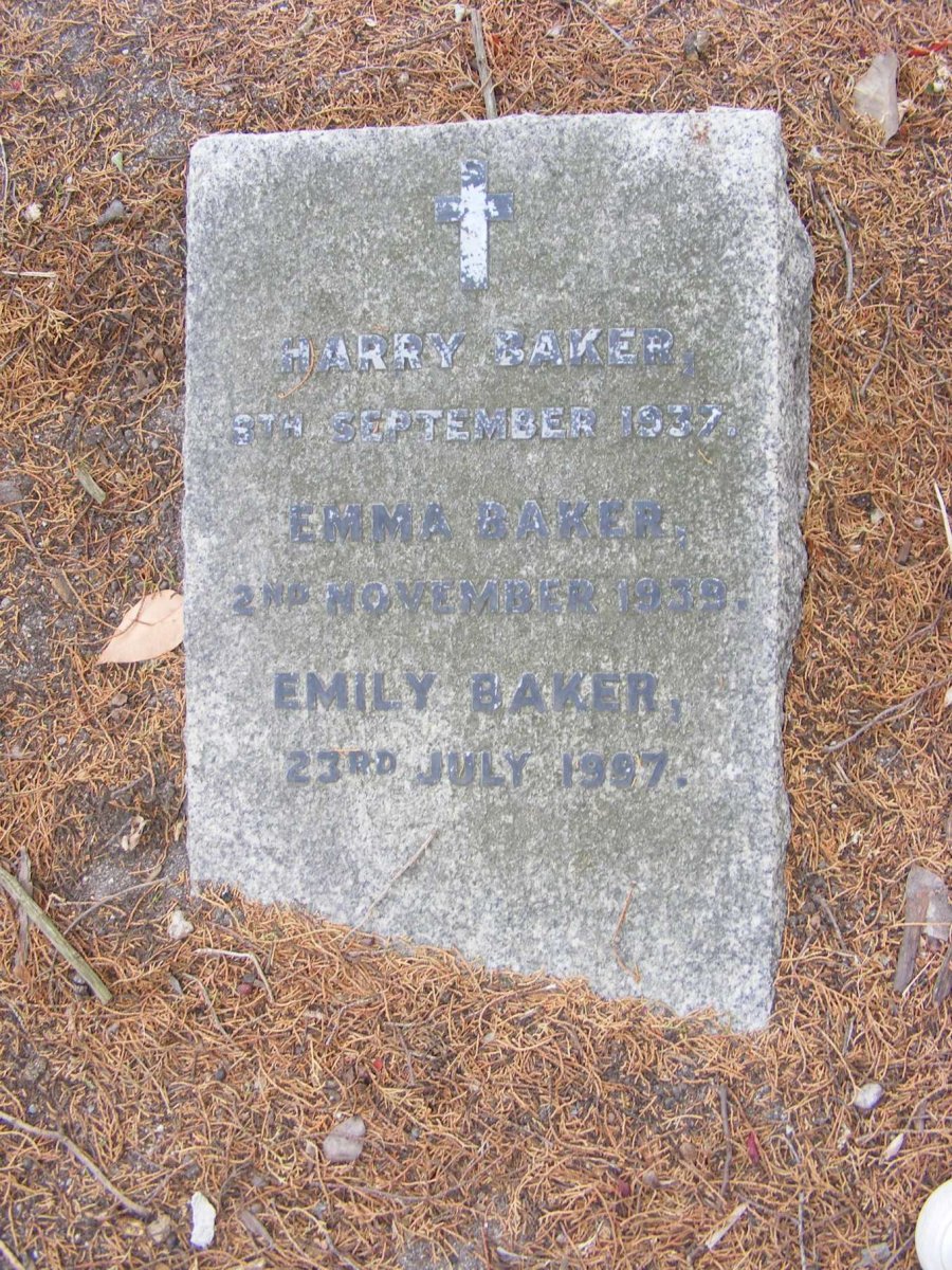 BAKER Harry -1937 :: BAKER Emma -1939 :: BAKER Emily 1997